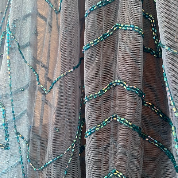 Free People Blue Mesh Beaded Slip - Picture 7 of 12